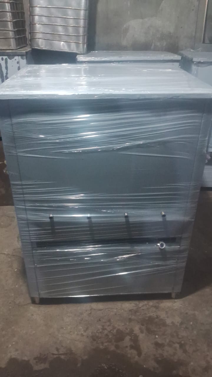 stainless steel commercial water cooler with four taps for school and factory drinking water supply
